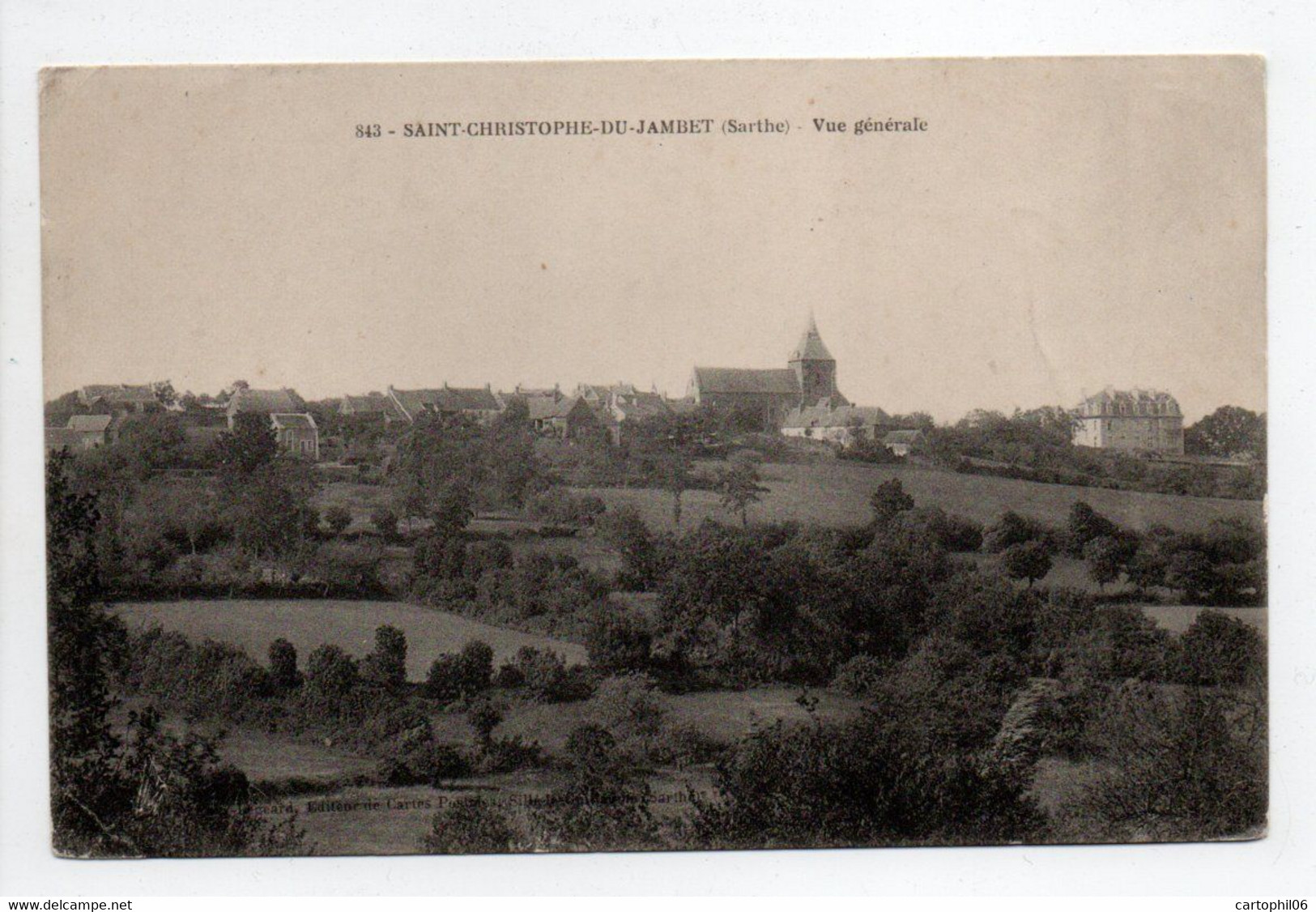 - CPA SAINT-CHRISTOPHE-DU-JAMBET (72) - Vue Générale - Edition Pavy-Legeard 843 - - Autres & Non Classés