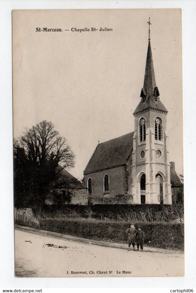 - CPA SAINT-MARCEAU (72) - Chapelle St-Julien - Photo Bouveret - - Autres & Non Classés