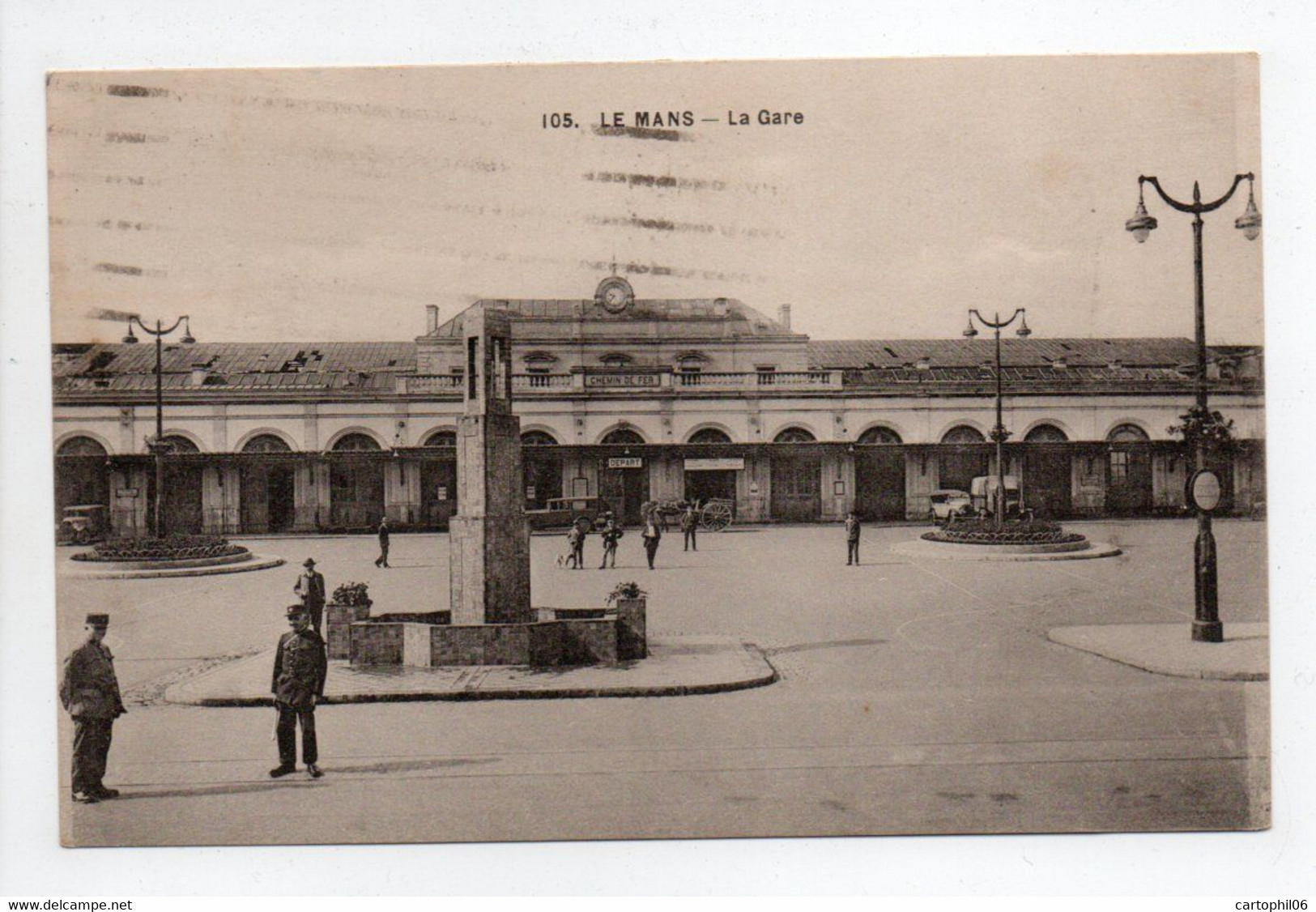 - CPA LE MANS (72) - La Gare 1934 (avec Personnages) - Photo Dolbeau 105 - - Le Mans