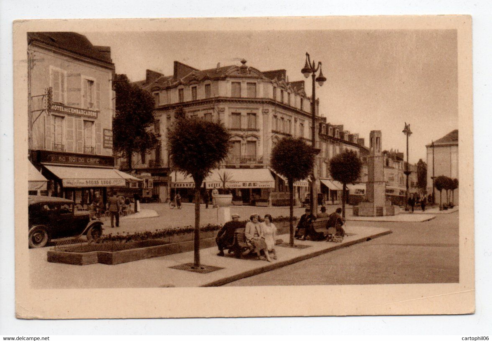 - CPA LE MANS (72) - Vue Sur Le Boulevard De La Gare 1941 (HOTEL DE L'EMBARCADÈRE) - Edition E. F. M. N° 80 - - Le Mans