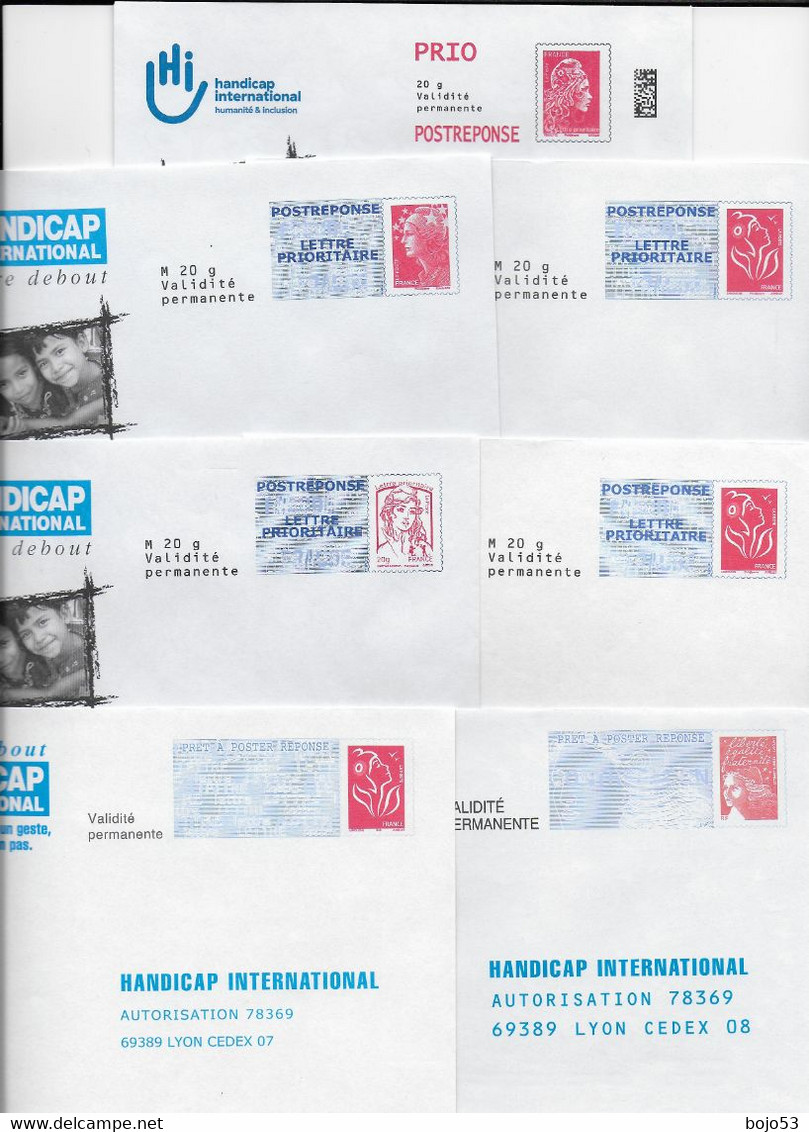 HANDICAP INTERNATIONAL  -   Lot De 7 Enveloppes Différentes - Prêts-à-poster:  Autres (1995-...)