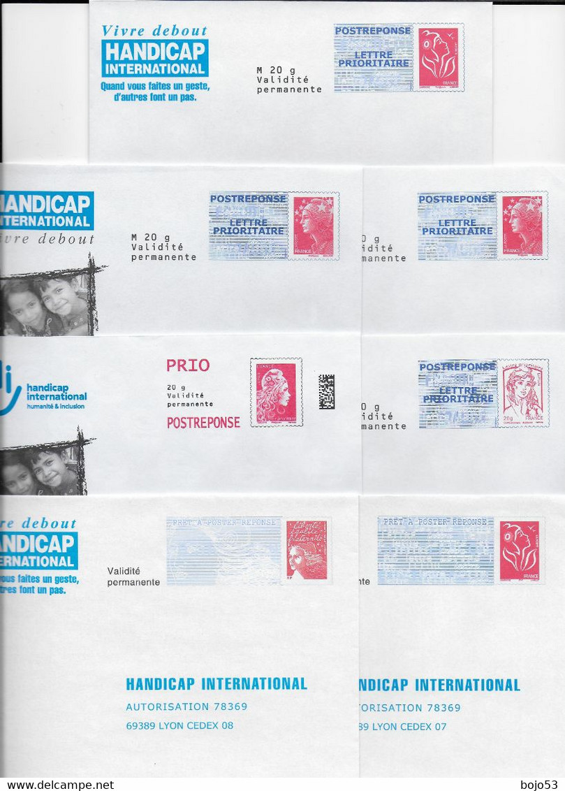 HANDICAP INTERNATIONAL  -   Lot De 7 Enveloppes Différentes - Prêts-à-poster:  Autres (1995-...)