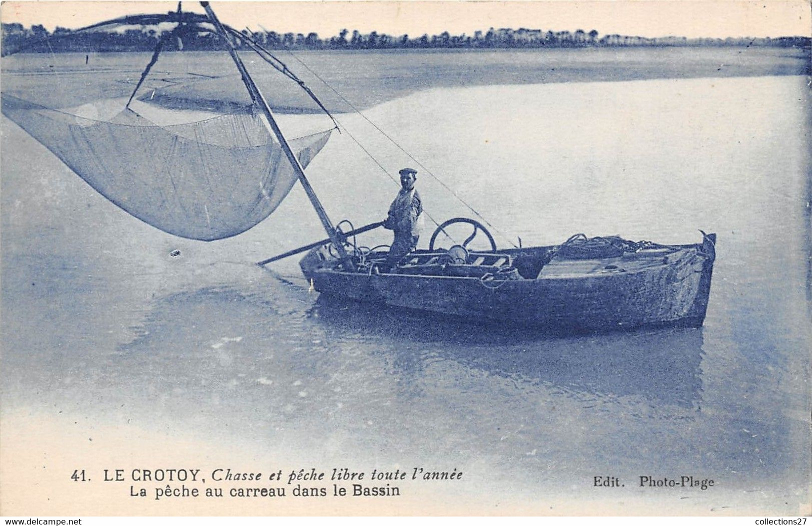 80-LE-CROTOY- CHASSE ET PÊCHE LIBRE TOUTE L'ANNEE , LE PÊCHE AU CARREAU DANS LE BASSIN - Le Crotoy