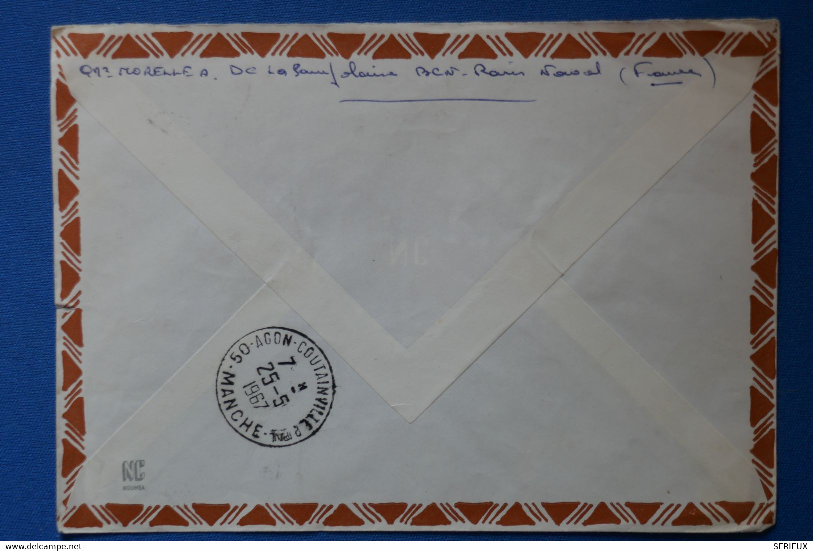 Q4 NOUVELLE CALEDONIE BELLE LETTRE 1967 NOUMEA POUR COUTAINVILLE FRANCE  + AFFRANCHISSEMENT PLAISANT - Covers & Documents