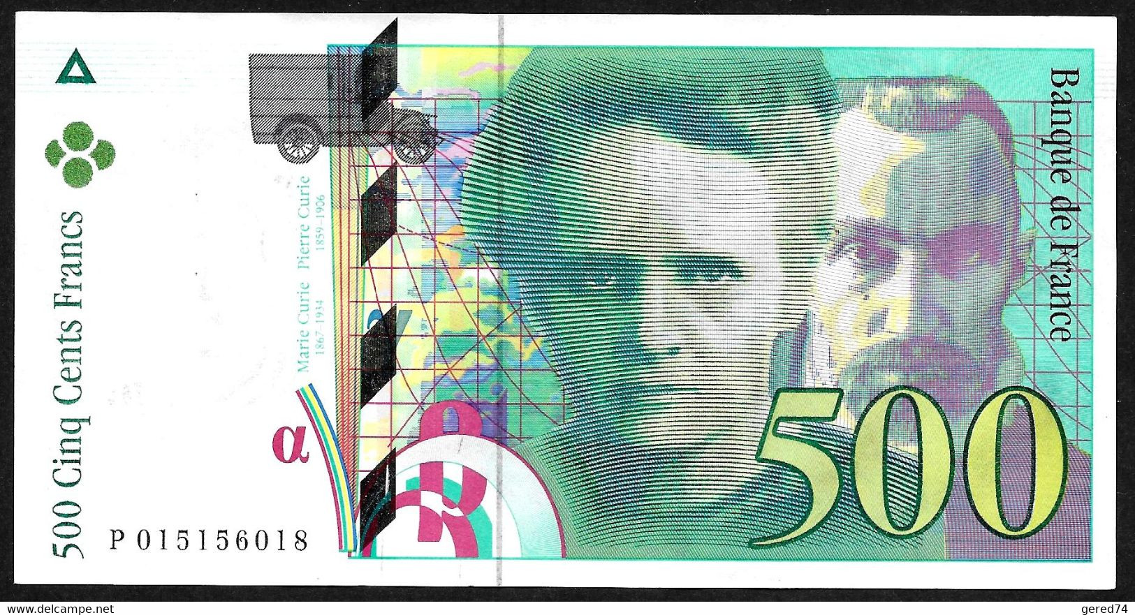 France 500 FF "Curie" : Billet De 1994 - 2 Minuscules Piqures D'épingle - Très Bel état (1) - 500 F 1994-2000 ''Pierre En Marie Curie''