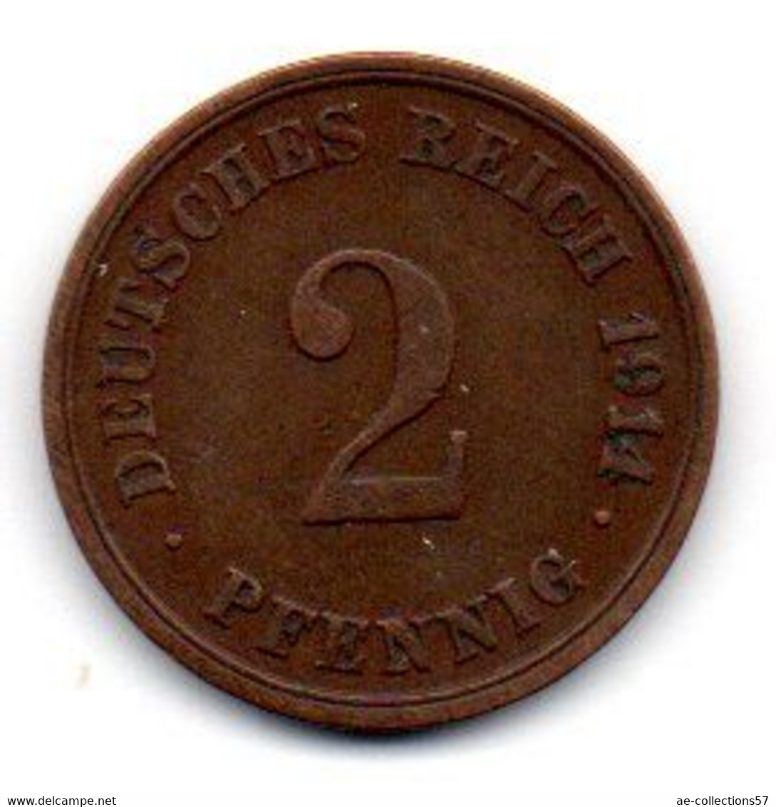 Allemagne -  2 Pfennig 1914 G TTB - 2 Pfennig