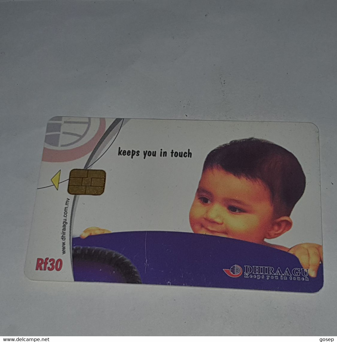 Maldives-(2MLDGIV-MAL-C-21)-BOY-(8)-(RF30)-(2MLDGIV07568362)-used Card+1card Prepiad Free - Maldive