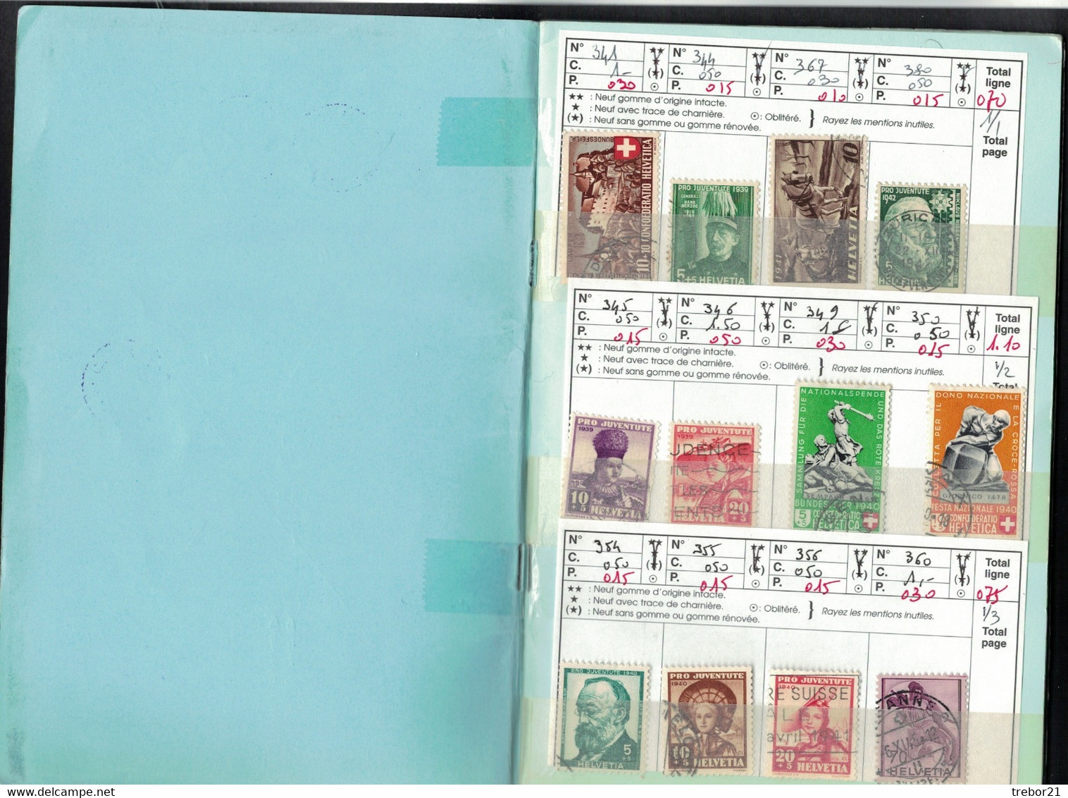 SUISSE - Cote Yvert 535 €uros  -- 2 Carnets. - Collections (en Albums)