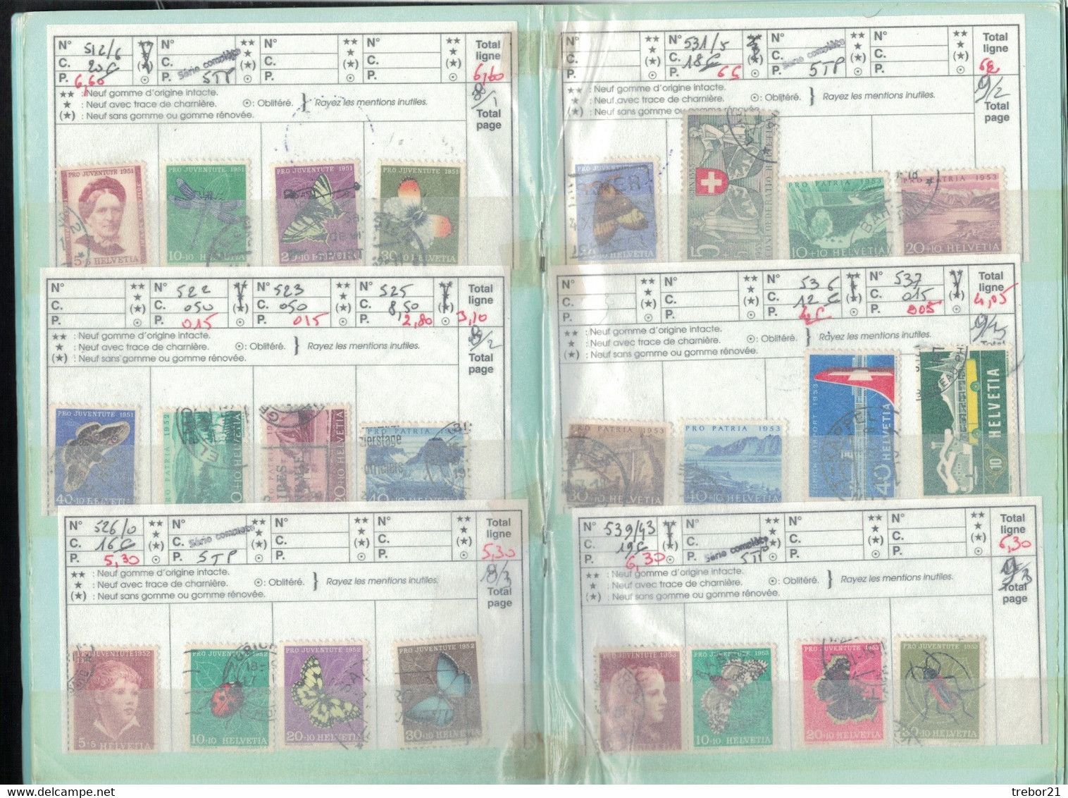 SUISSE - Cote Yvert 535 €uros  -- 2 Carnets. - Collections (en Albums)