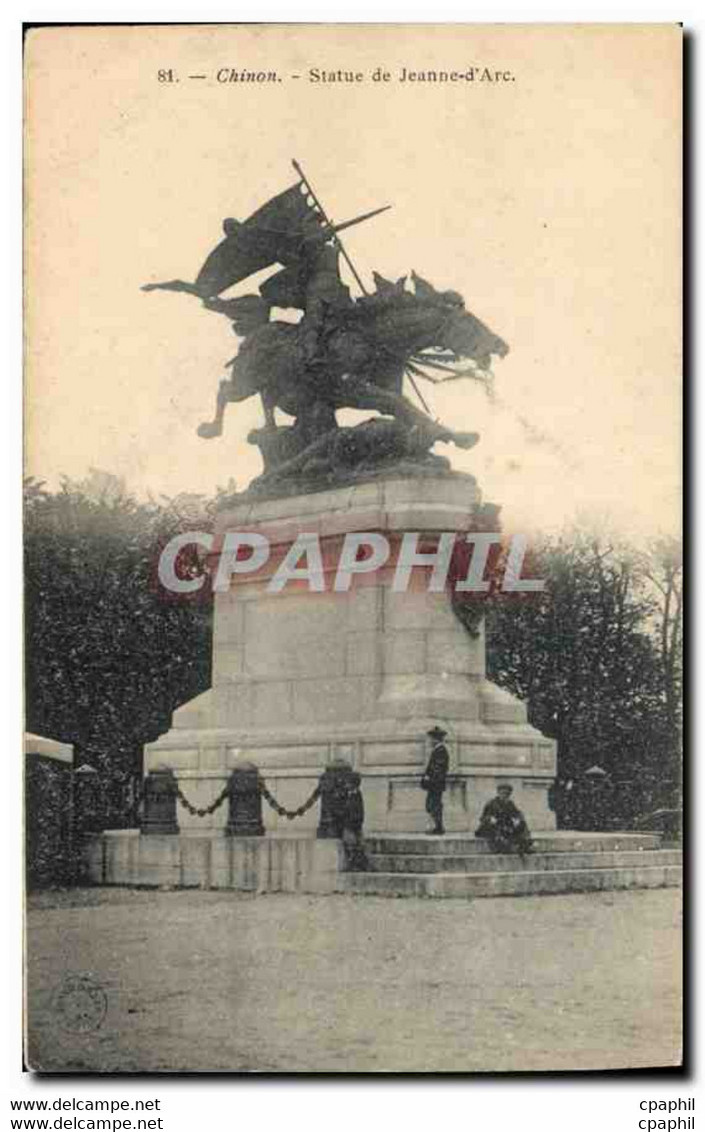 CPA Chinon Statue De Jeanne D'Arc" - Chinon