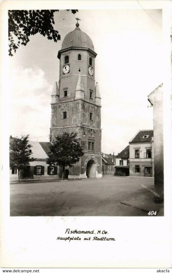 CPA AK FISCHAMEND Hauptplatz Mit Stadtturm AUSTRIA (675649) - Fischamend