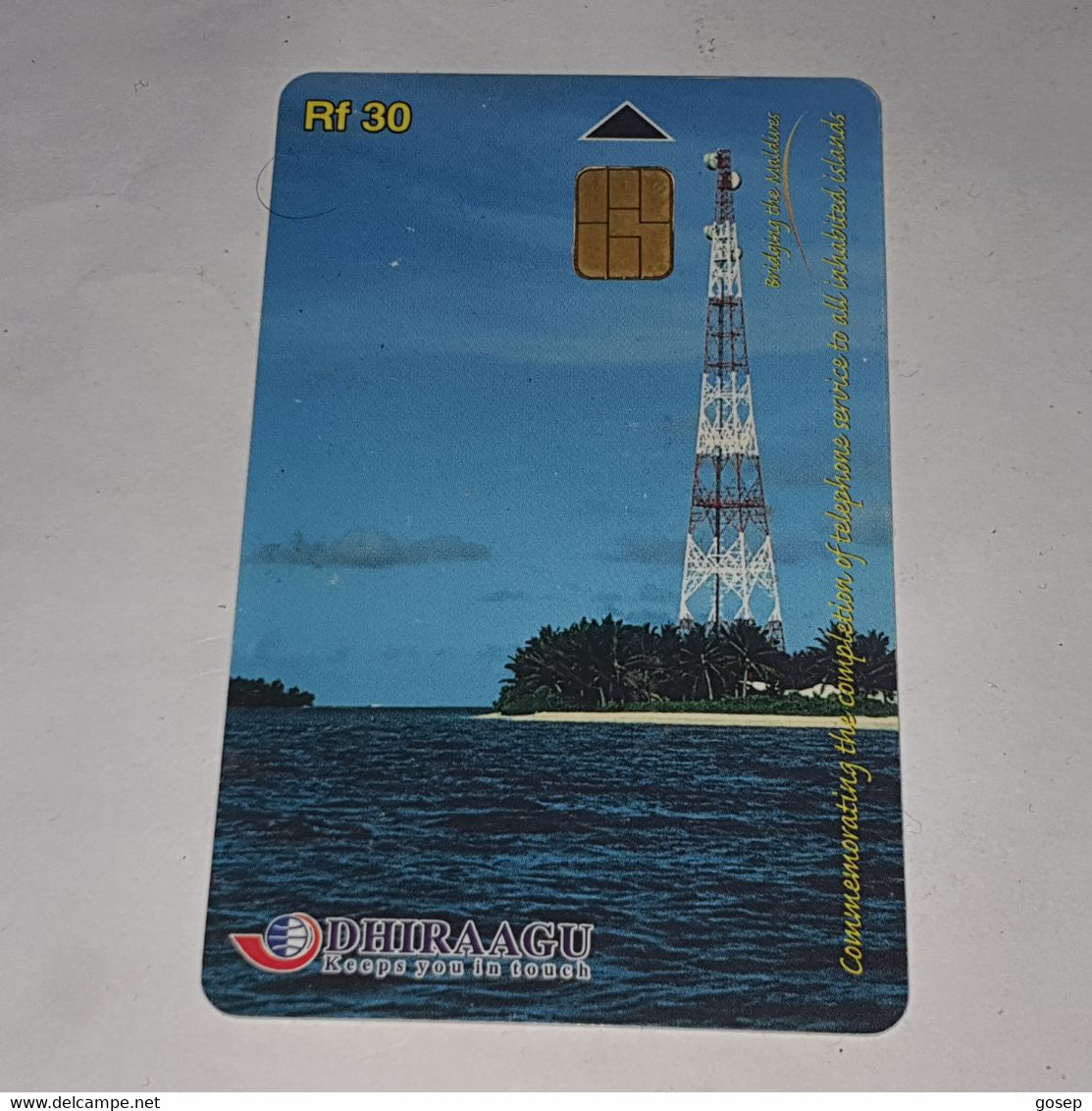 Maldives-(294MLDGIA-MAL-C-07)-telecom Tower-(13)-(RF30)-(294MLDGIA02672512)-used Card+1card Prepiad Free - Maldivas
