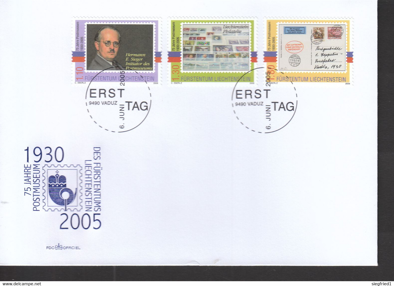 Liechtenstein FDC   1380-1382 Postmuseum       Katalog  9,00 - FDC