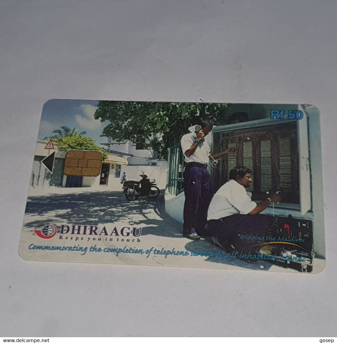 Maldives-(299MLDGIA-MAL-C-11)-phone Technicians-(15)-(RF50)-(299MLDGIA03007681)-used Card+1card Prepiad Free - Maldives