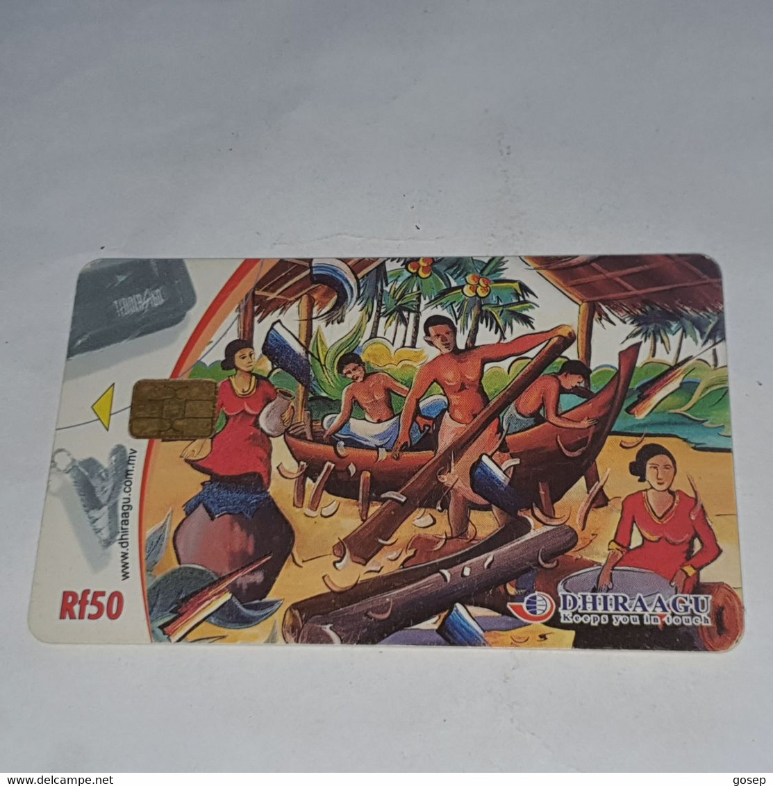 Maldives-(341MLDGIA-(A)-MAL-C-15)-boat Builders-(22)-(RF50)-(341MLDGIA08839856)-used Card+1card Prepiad Free - Maldiven