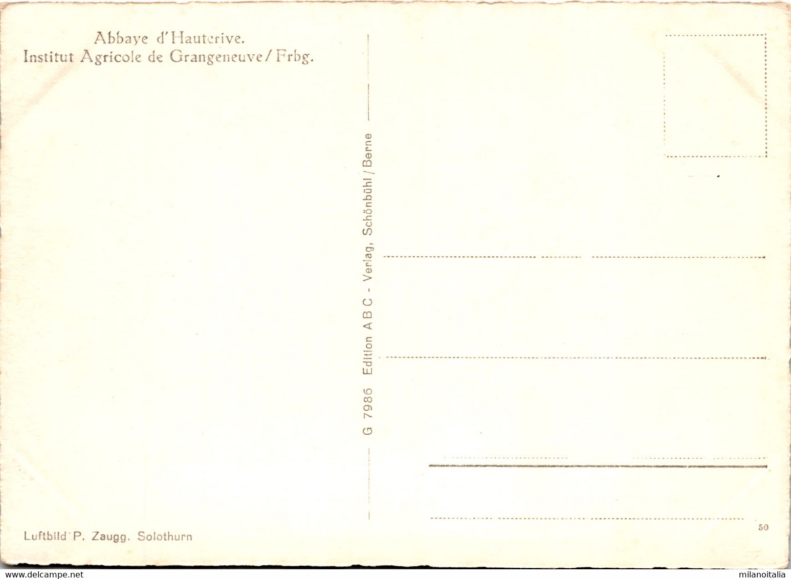 Abbaye D'Hauterive - Institut Agricole De Graugeneuve/Frbg. (7986) - Hauterive