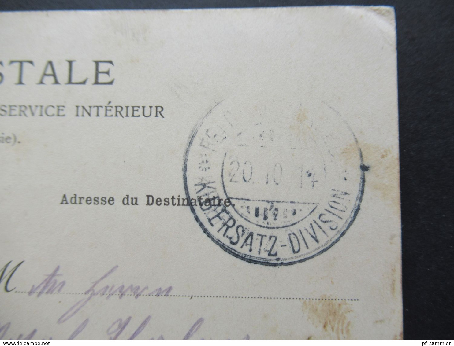 Frankreich 1914 Feldpost 1. WK AK Aus St. Mihiel Avenue De La Gare. Verlag A. Perichon Mit Feldpost Stempel - Saint Mihiel