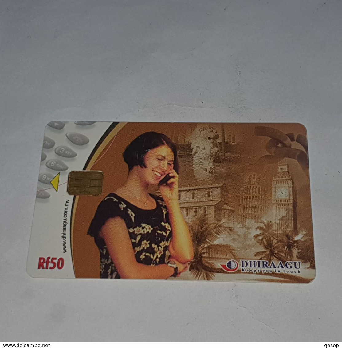 Maldives-(341MLDGIB-(A1)-MAL-C-16)-women-(25)-(RF50)-(341MLDGIB09008587)-used Card+1card Prepiad Free - Maldivas