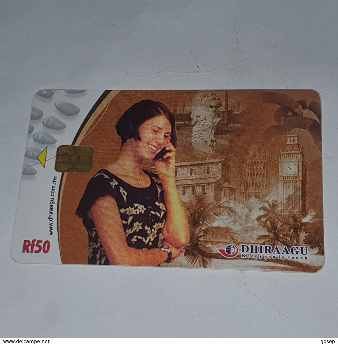 Maldives-(341MLDGIB-(B)-MAL-C-16)-women-(26)-(RF50)-(341MLDGIB08895117)-used Card+1card Prepiad Free - Maldiven