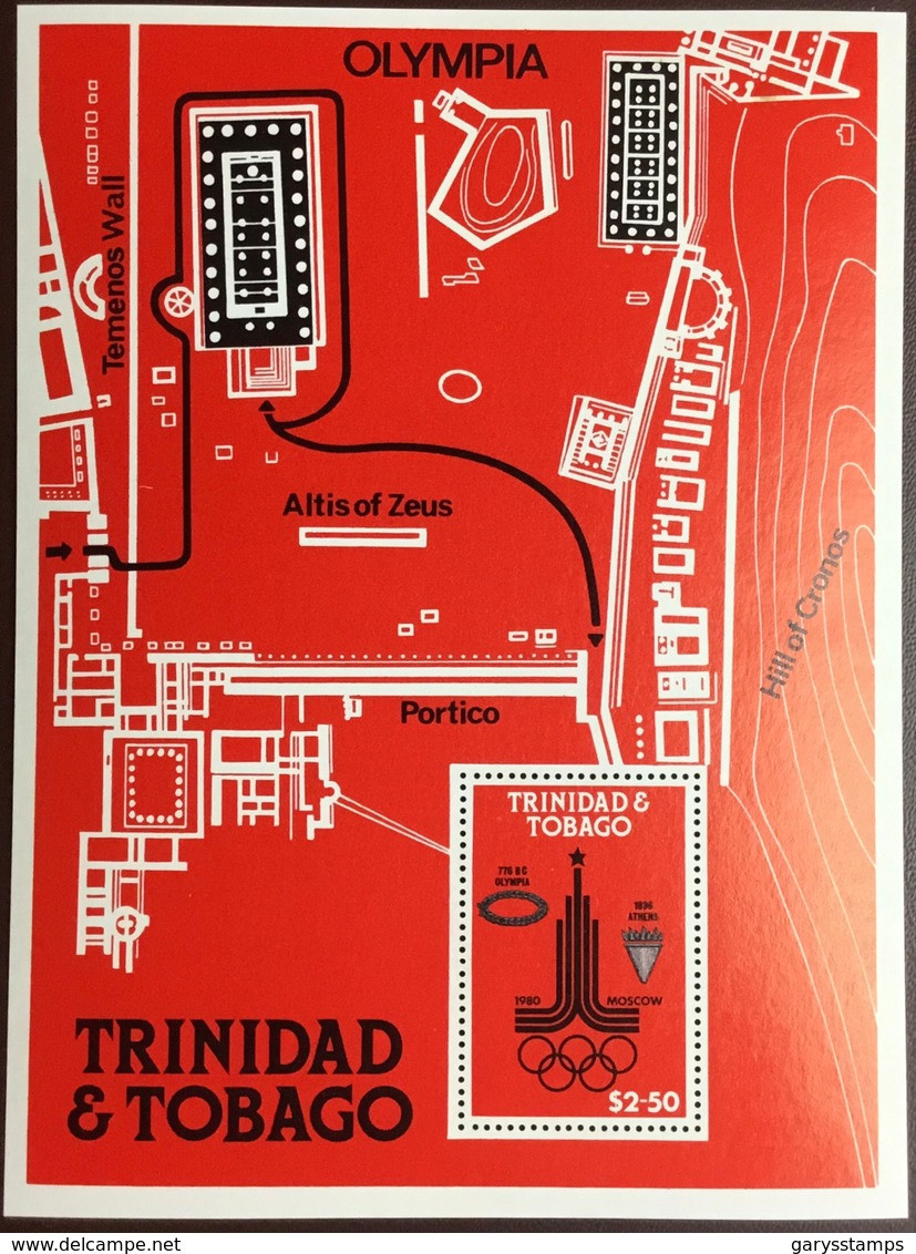 Trinidad & Tobago 1980 Olympic Games Minisheet MNH - Trinité & Tobago (1962-...)