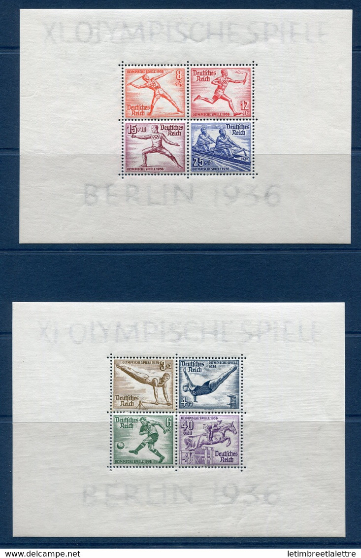 ⭐ Allemagne - Bloc - YT N° 4 Et 5 ** - Neuf Sans Charnière - TB - 1936 ⭐ - Blocks & Kleinbögen