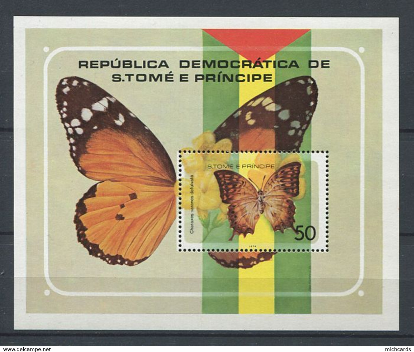 299 SAINT THOMAS 1979 - Yvert BF 9 - Papillon - Neuf ** (MNH) Sans Charniere - Sao Tome And Principe