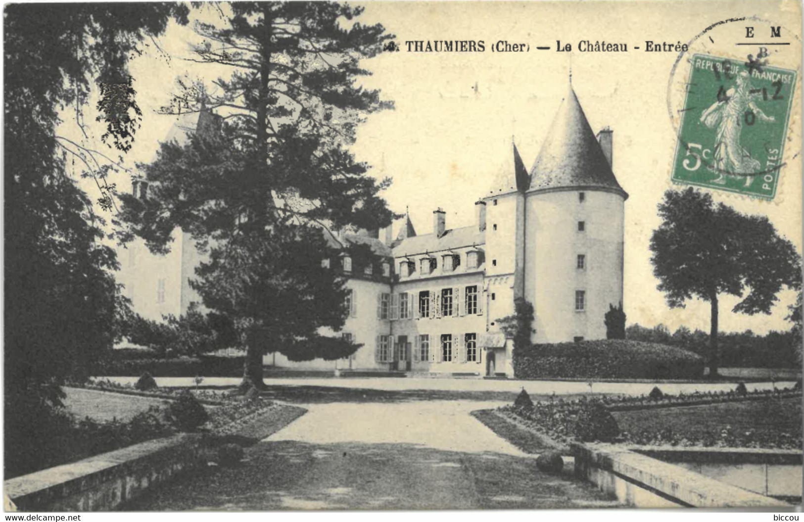 Cpa THAUMIERS (Cher) - Le Château - Entrée - Thaumiers