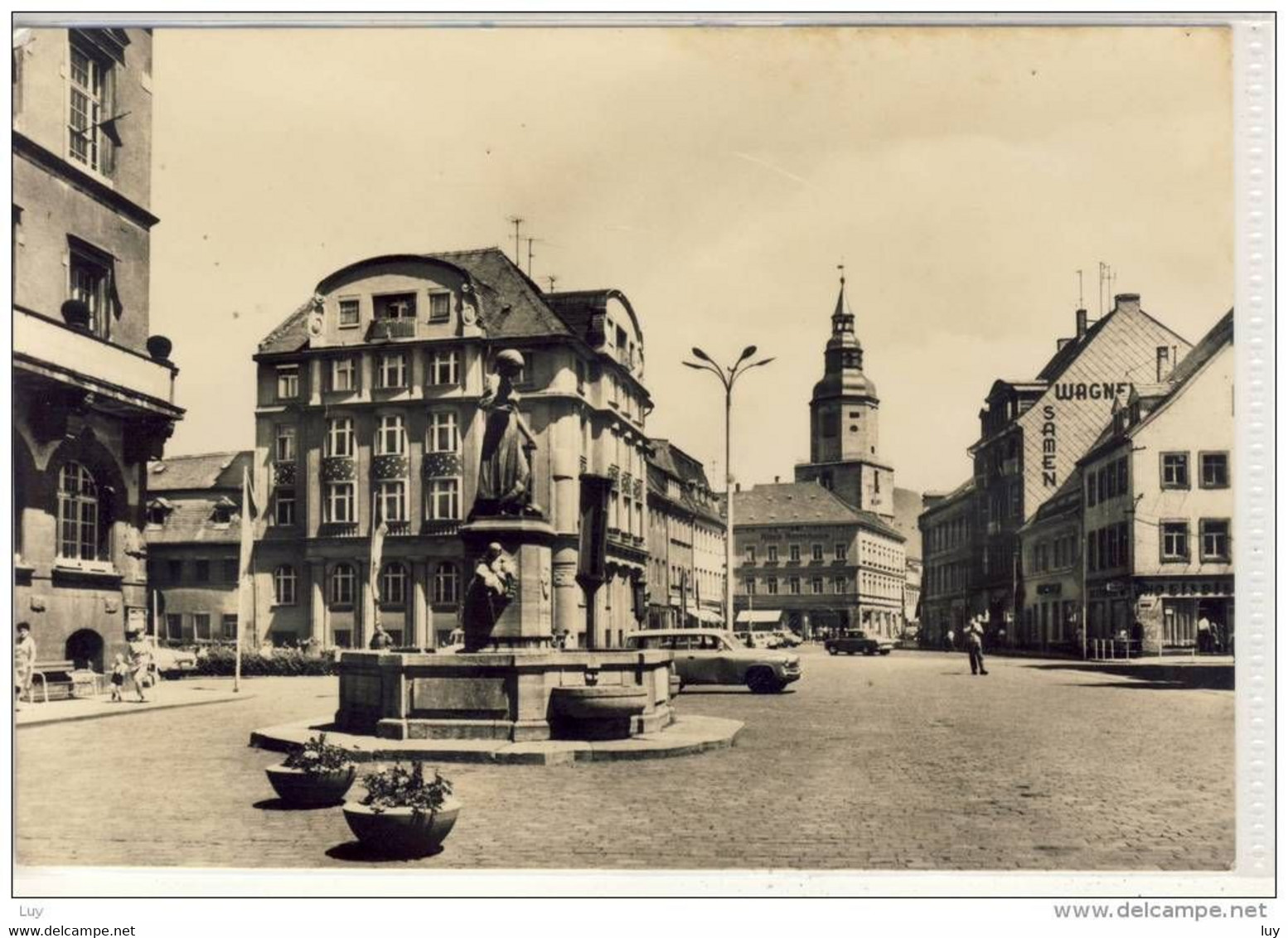 DÖBELN - Roter Platz Mit Brunnen, ( Samen Wagner ) - Doebeln