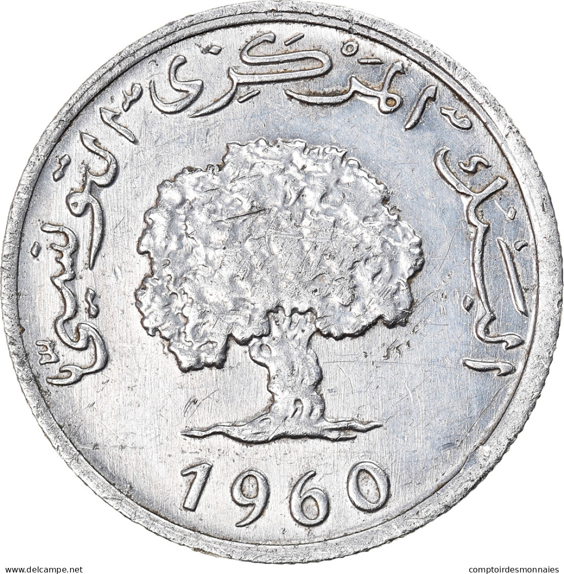 Monnaie, Tunisie, Millim, 1960, TTB+, Aluminium, KM:280 - Tunisia