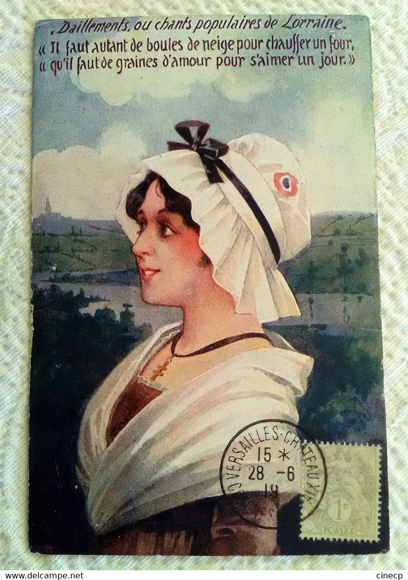 CPA CARTE MAXIMUM 78 Cachet Versailles CONGRES DE LA PAIX  28 6 1919 FEMME FRANCE MARIANNE AU BONNET COCARDE - ...-1929