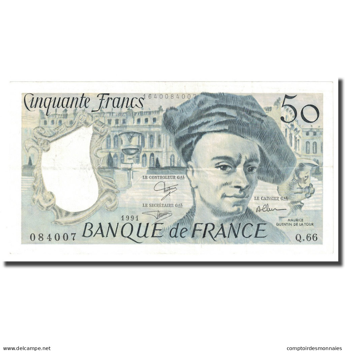 France, 50 Francs, Quentin De La Tour, 1992, SUP, Fayette:67.18, KM:152f - 50 F 1976-1992 ''Quentin De La Tour''