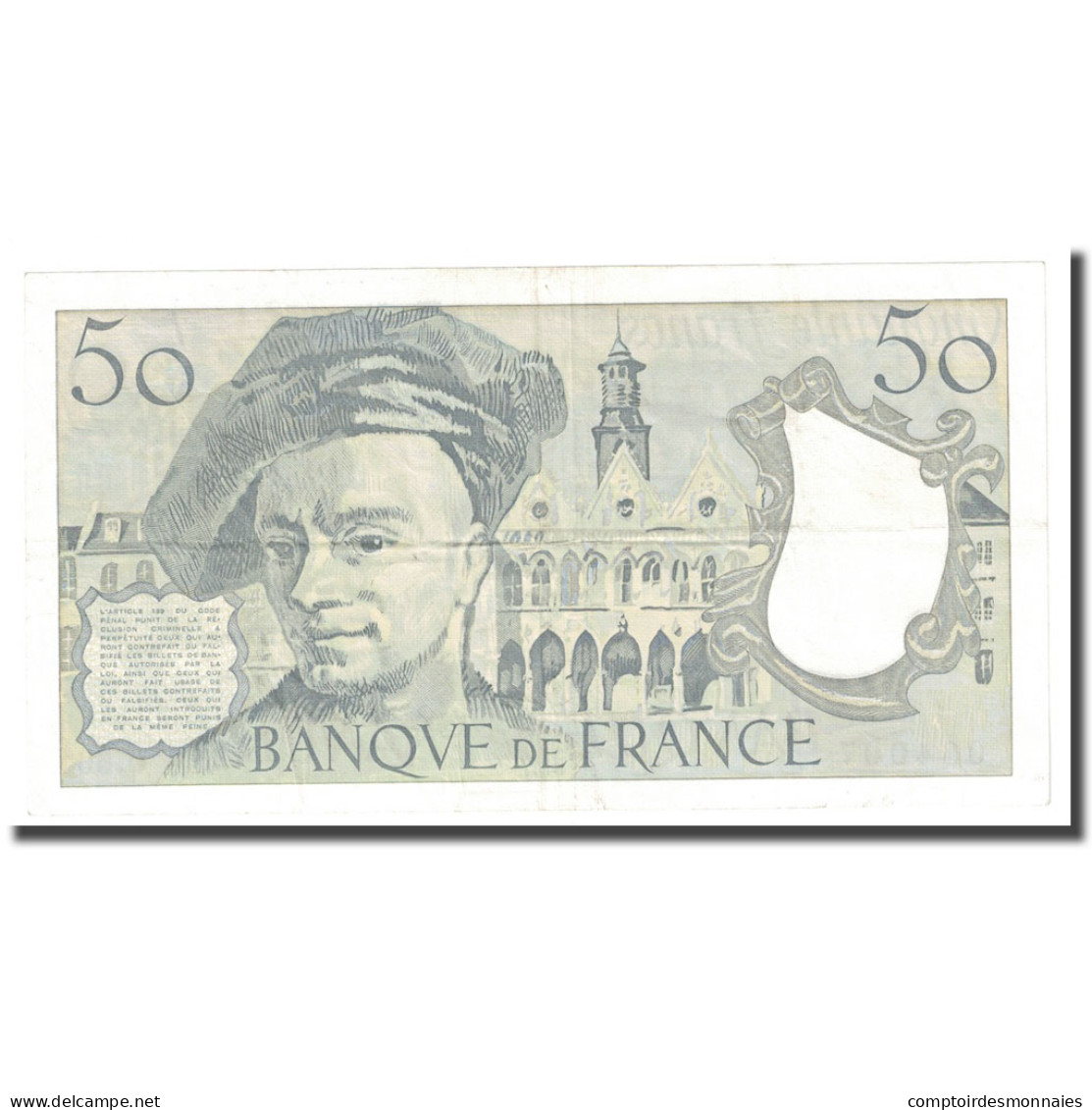 France, 50 Francs, Quentin De La Tour, 1992, SUP, Fayette:67.18, KM:152f - 50 F 1976-1992 ''Quentin De La Tour''