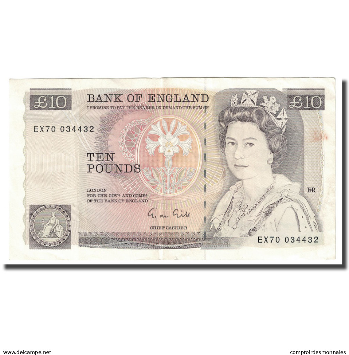 Billet, Grande-Bretagne, 10 Pounds, Undated (1975-92), KM:379e, SUP - 10 Pounds