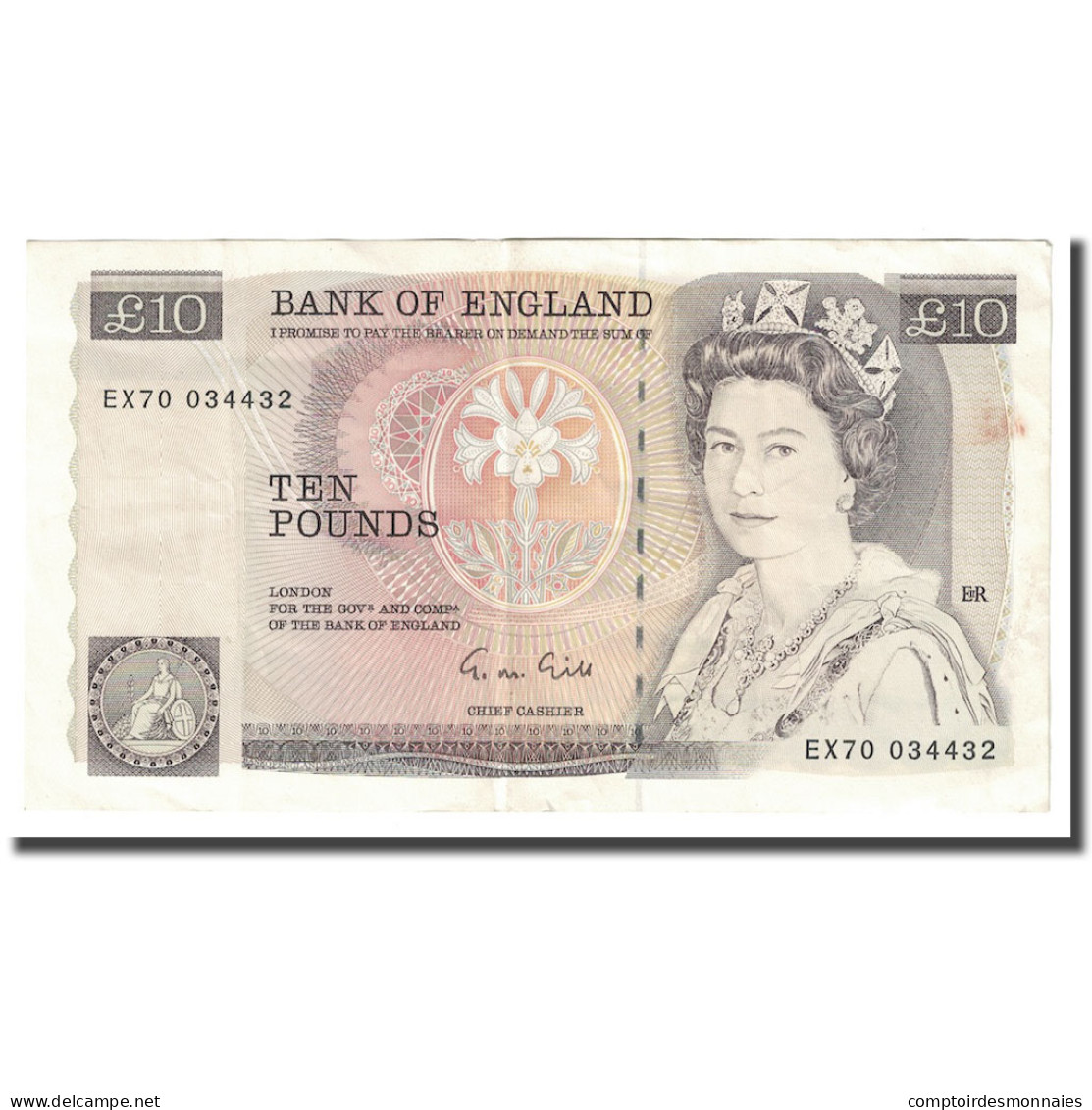 Billet, Grande-Bretagne, 10 Pounds, Undated (1975-92), KM:379e, SUP - 10 Ponden