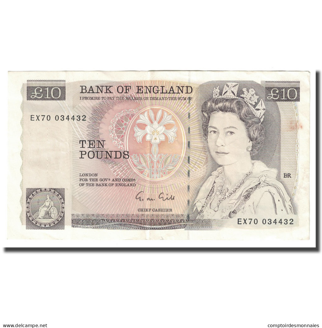 Billet, Grande-Bretagne, 10 Pounds, Undated (1975-92), KM:379e, SUP - 10 Pounds