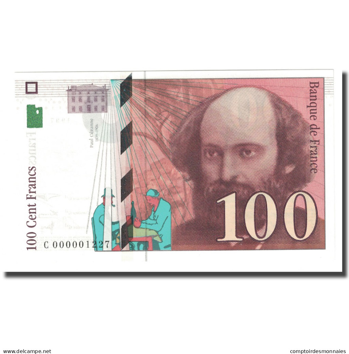 France, 100 Francs, Cézanne, 1997, Petit Numéro, NEUF, Fayette:74.1, KM:158a - 100 F 1997-1998 ''Cézanne''