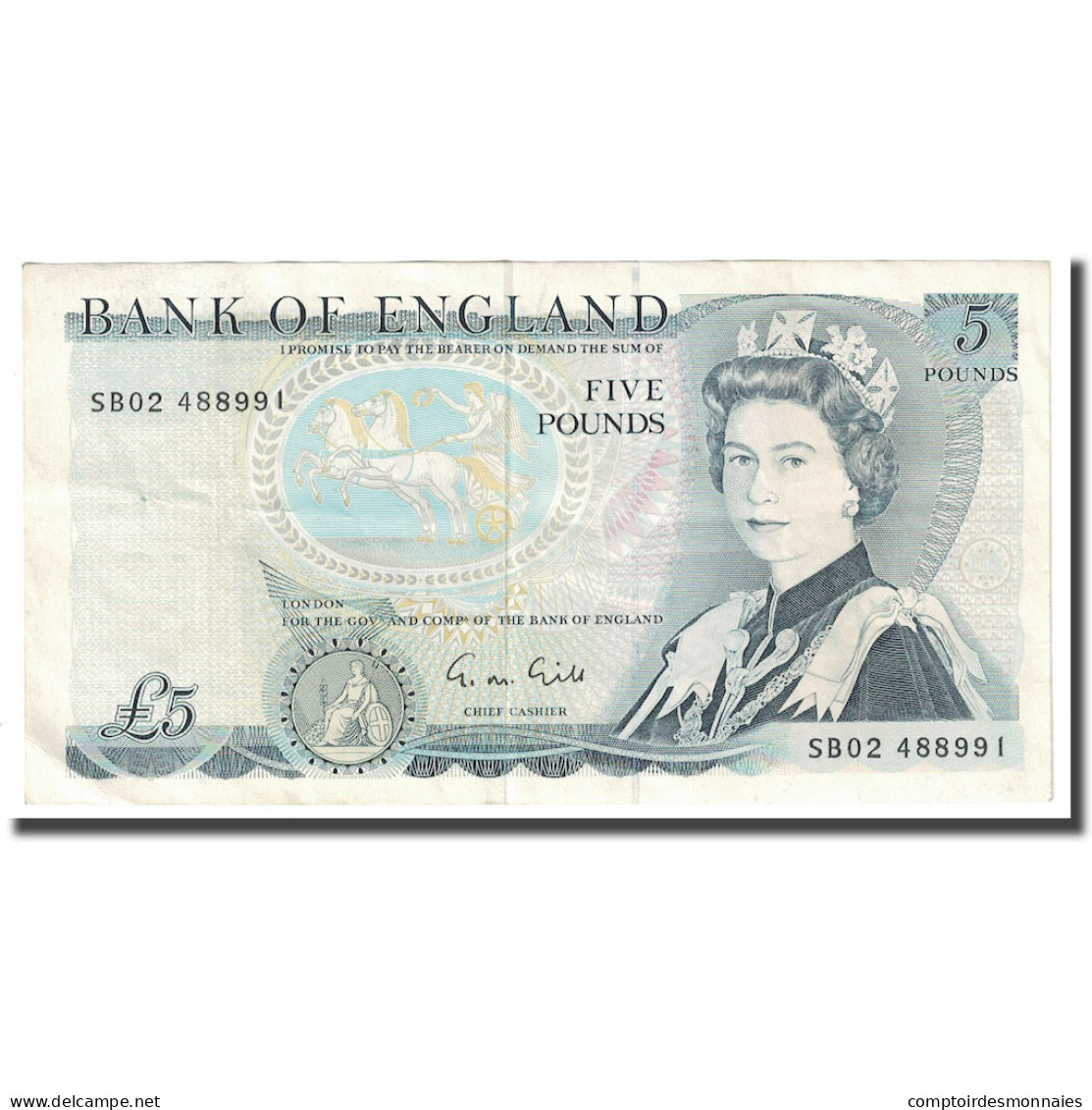 Billet, Grande-Bretagne, 5 Pounds, Undated (1971-91), KM:378f, SUP - 5 Pounds