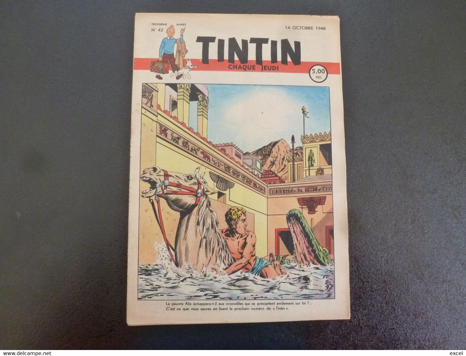 JOURNAL TINTIN N°42 1948 Couverture Jacques Martin - Tintin