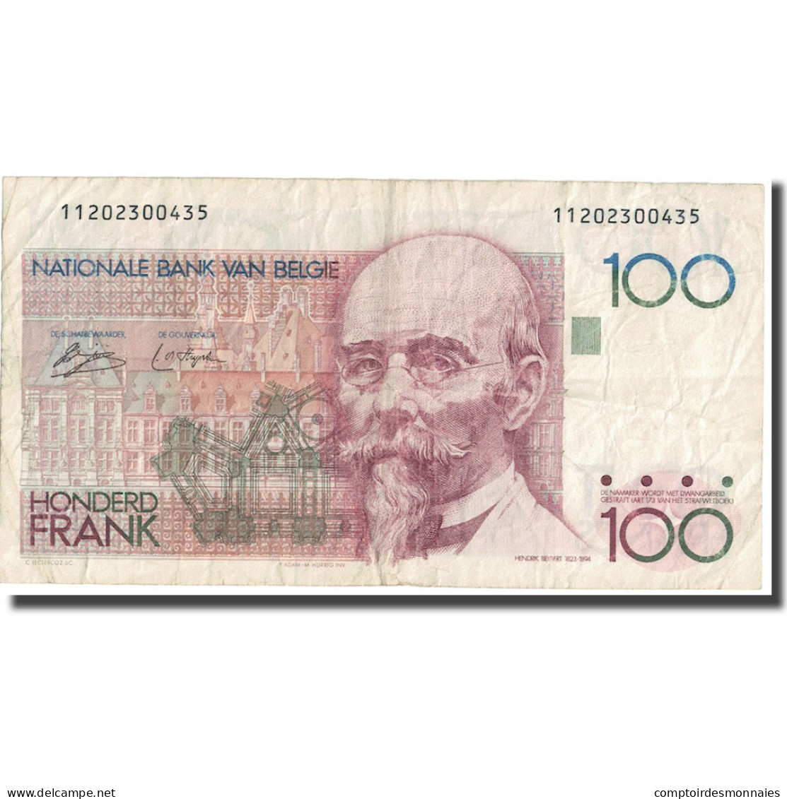 Billet, Belgique, 100 Francs, Undated (1982-94), KM:142a, TTB - 100 Francos