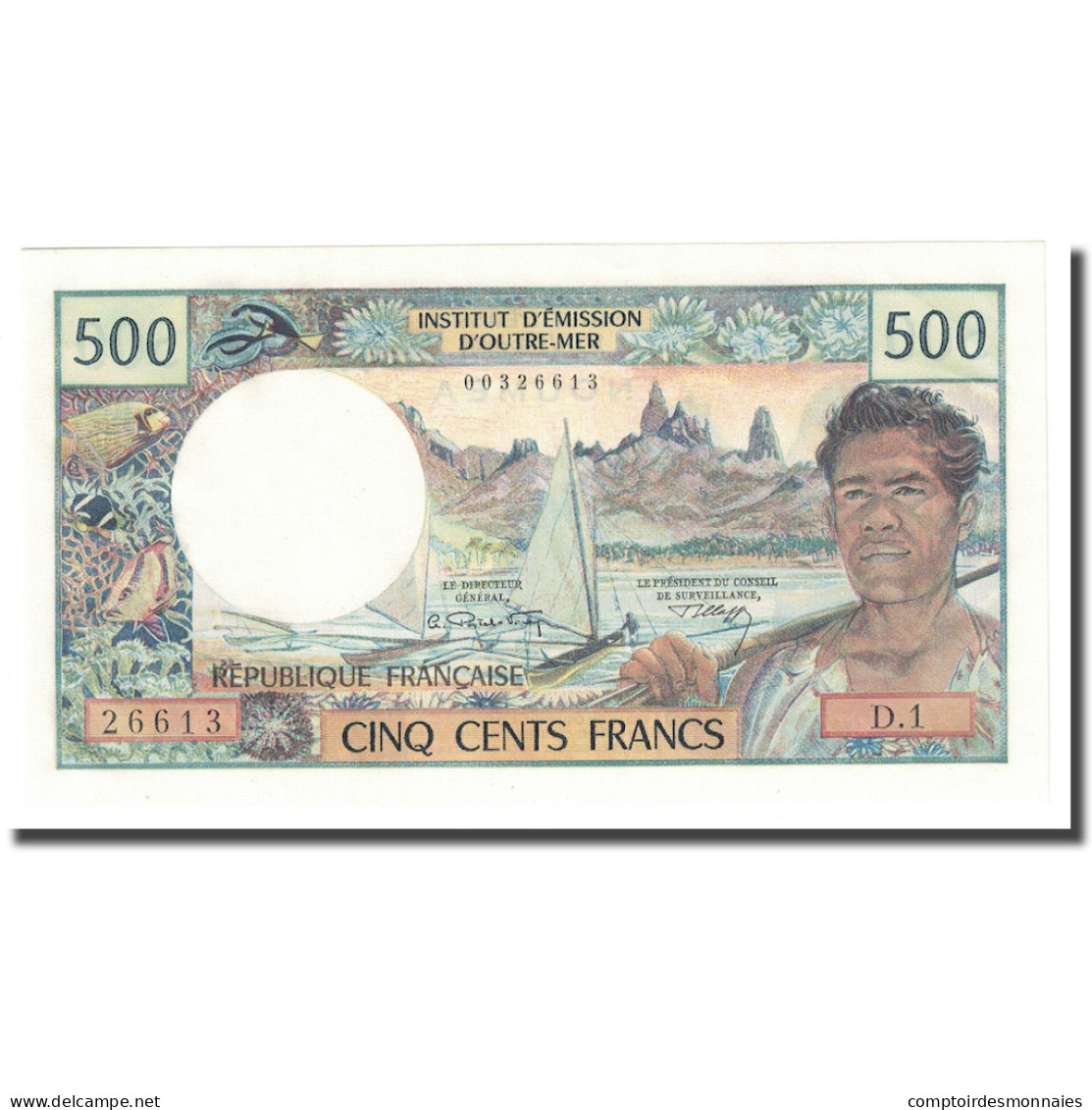 Billet, Nouvelle-Calédonie, 500 Francs, Undated (1969-92), NOUMÉA, KM:60a - Nouvelle-Calédonie 1873-1985