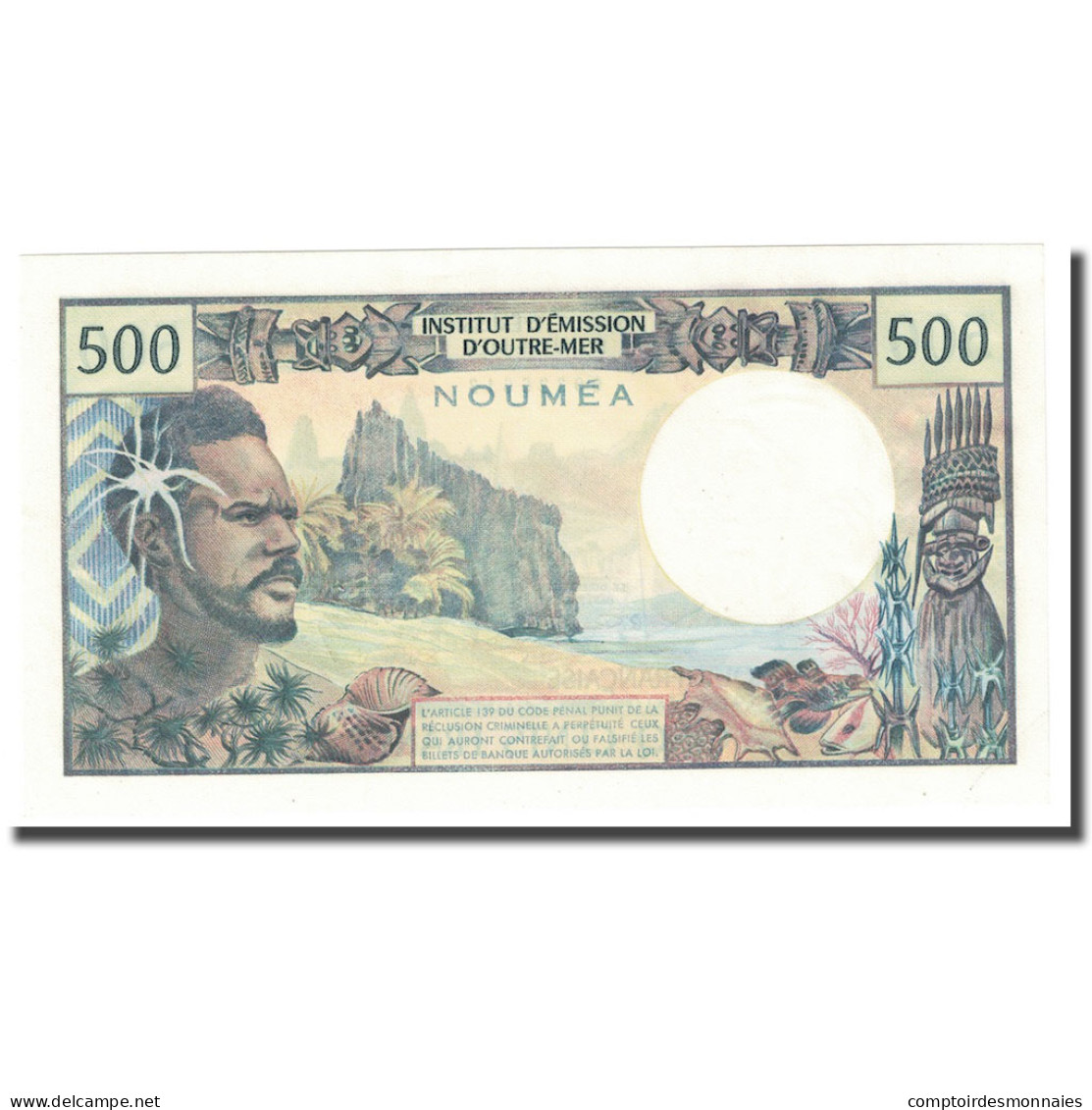 Billet, Nouvelle-Calédonie, 500 Francs, Undated (1969-92), NOUMÉA, KM:60a - Numea (Nueva Caledonia 1873-1985)