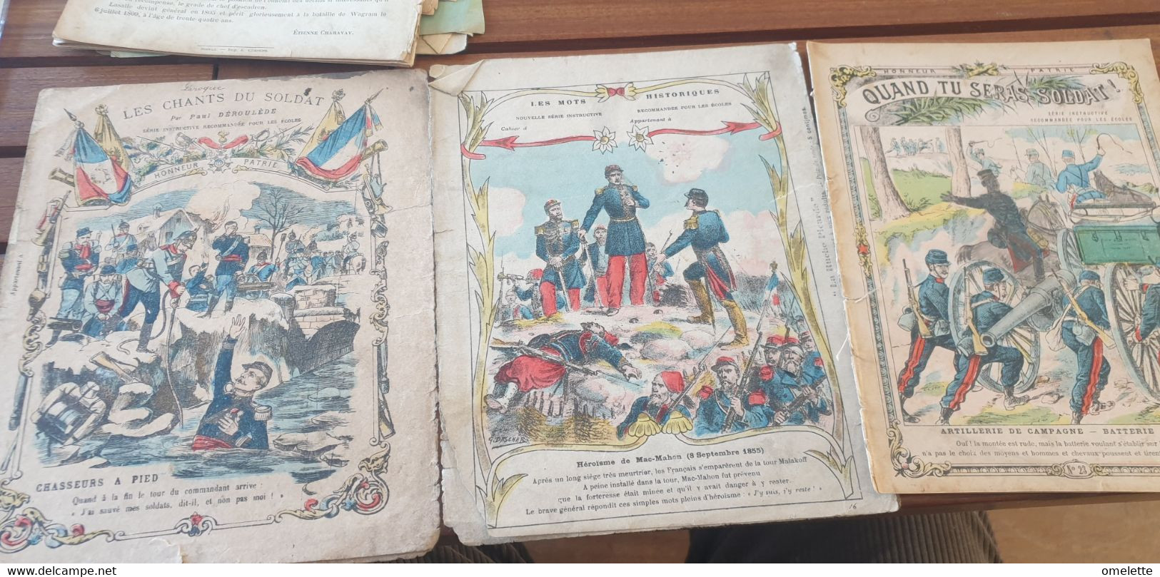 MILITAIRES /GUERRE/LA ROCHELLE/LILLE/RUSSIE/LOUIS XIV/CROISADE/DRAPEAUX/DUEL/DEROULEDE/MAC MAHON/AGNADEL/WATTIGNIES