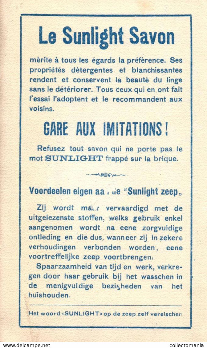 1 Carte Publi. Le Sunlight Savon  Circus Clown  Lith. A.Benard Savonnerie Lever Frères - Other & Unclassified