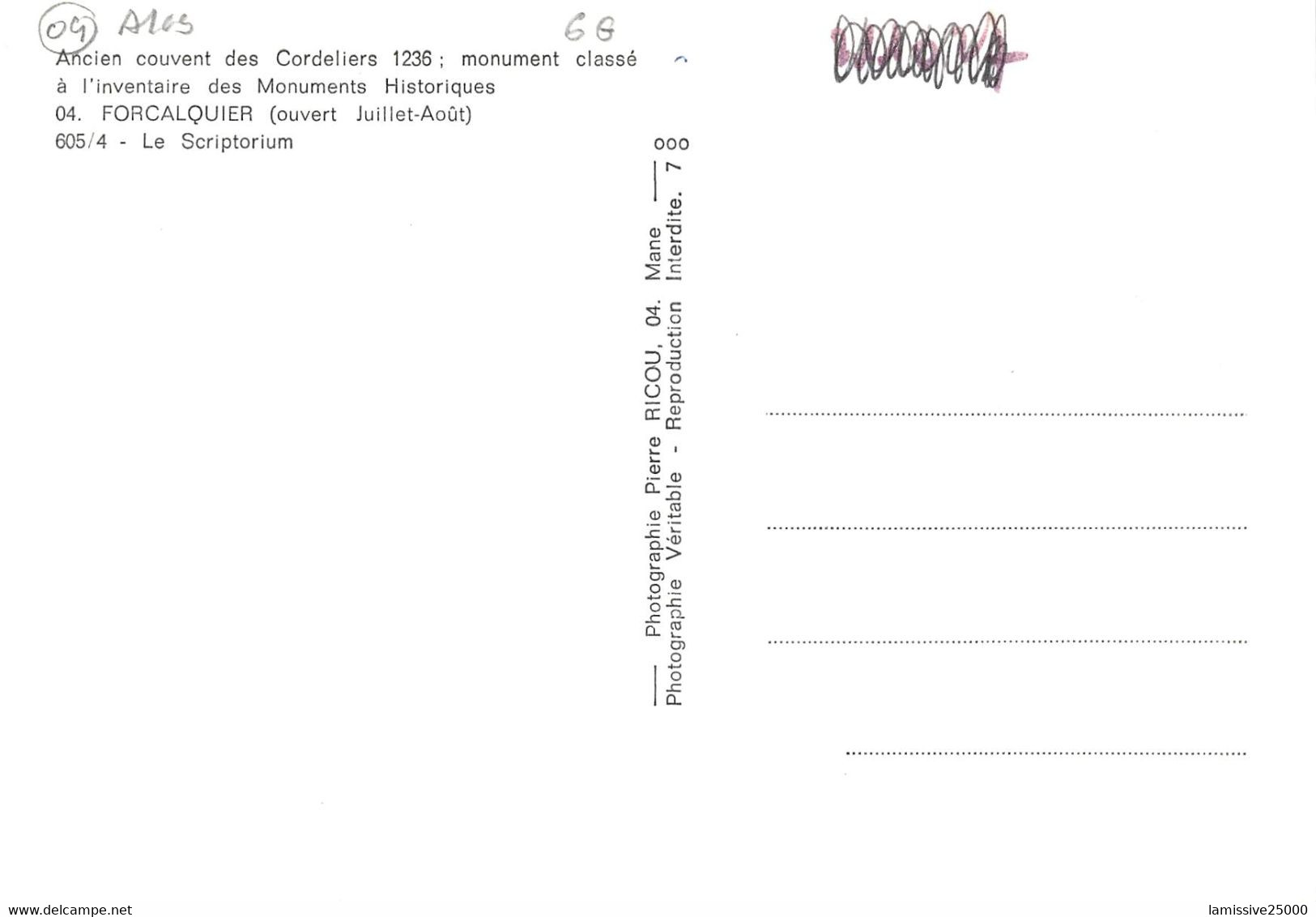 04 Forcalquier Ancien Couvent Des Cordeliers Le Scriptorium - Forcalquier