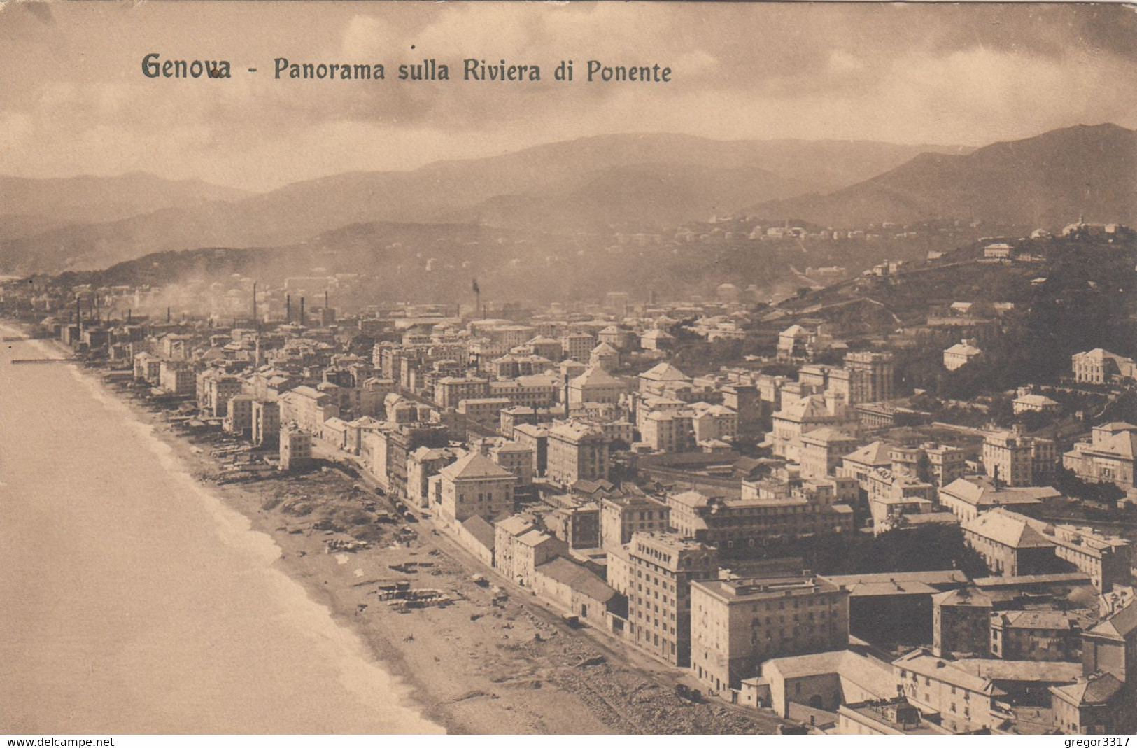 3282) GENOVA - Panorama Sulla RIVIERA Di PONENTE - Häuser ALT !! - Genova (Genua)