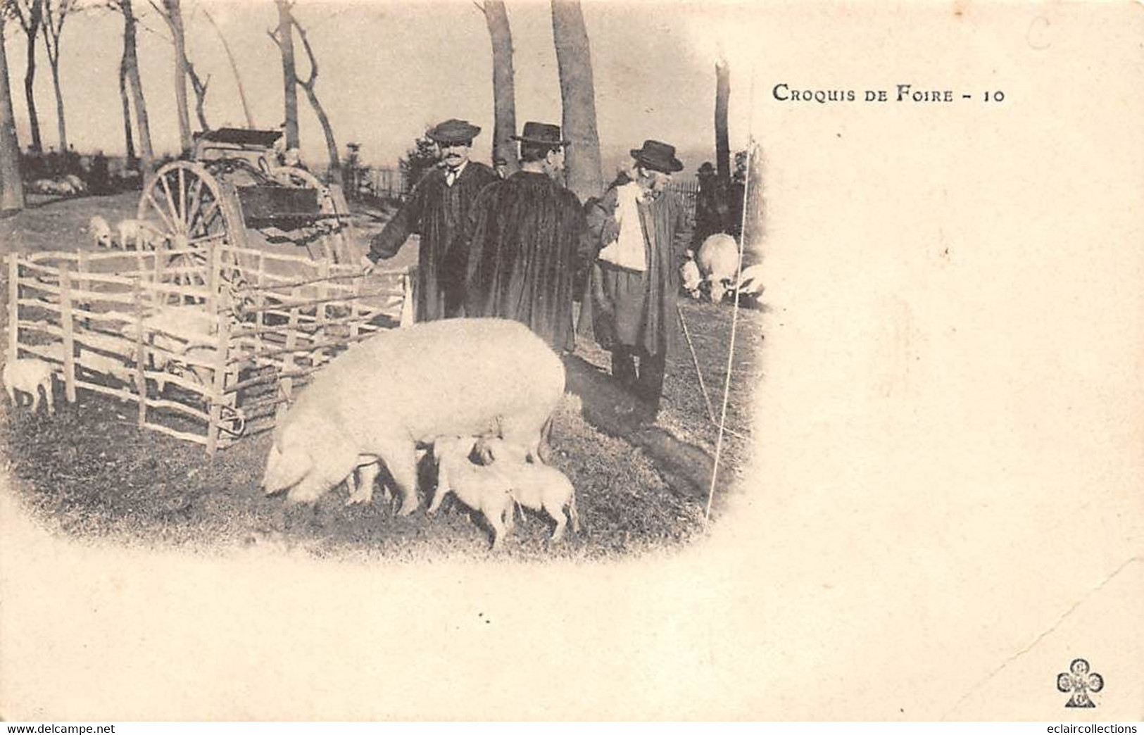 Angoulême         16       Croquis De Foire .  Marchand De Porcs      N°10     (voir Scan) - Angouleme
