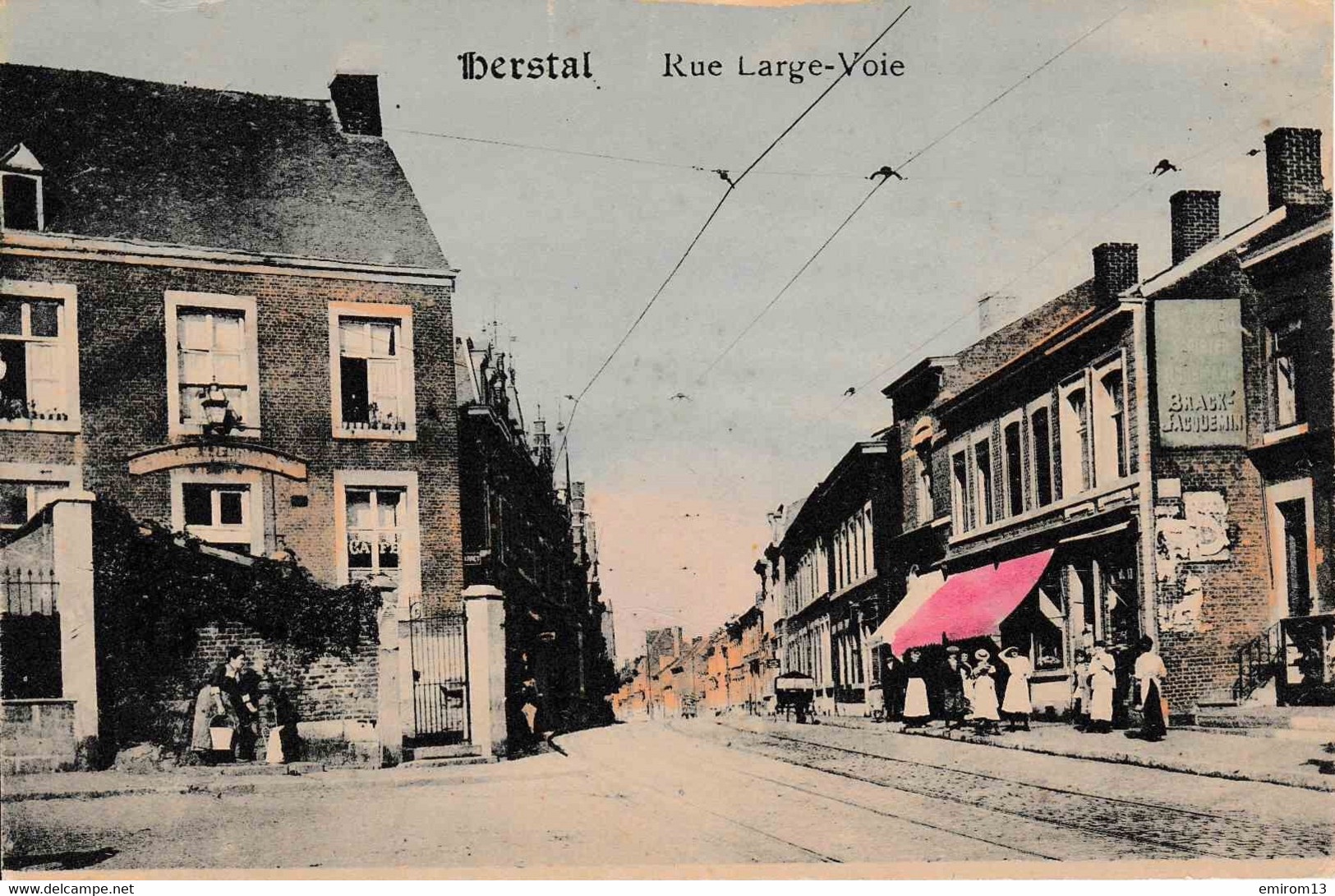 Herstal Rue Large Voie Voie De Tram Couleur édit Émile Dumont - Herstal