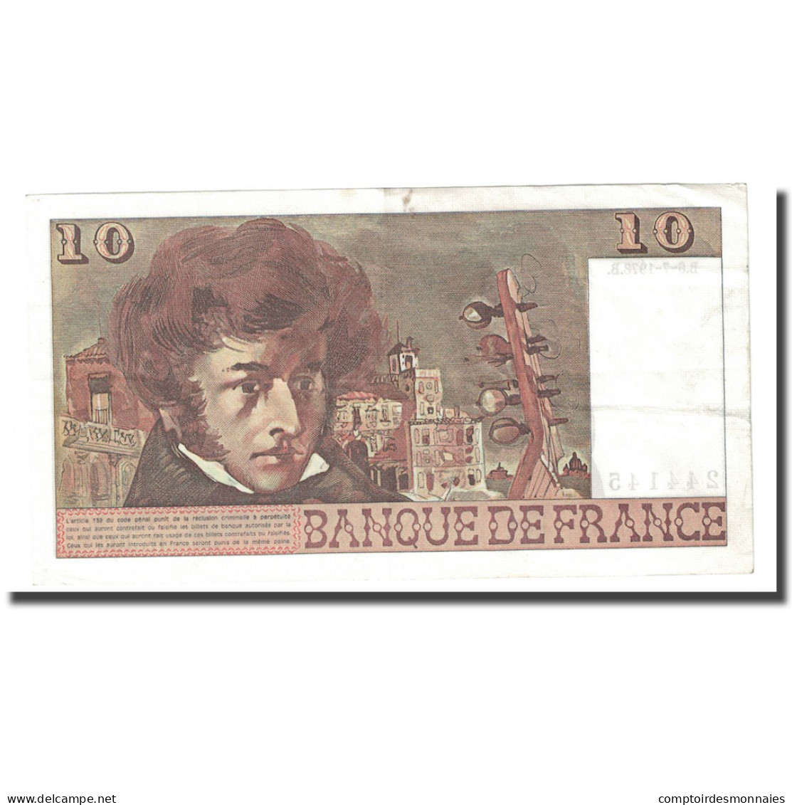 France, 10 Francs, Berlioz, 1978, 1978-07-06, SPL, Fayette:63.25, KM:150c - 10 F 1972-1978 ''Berlioz''