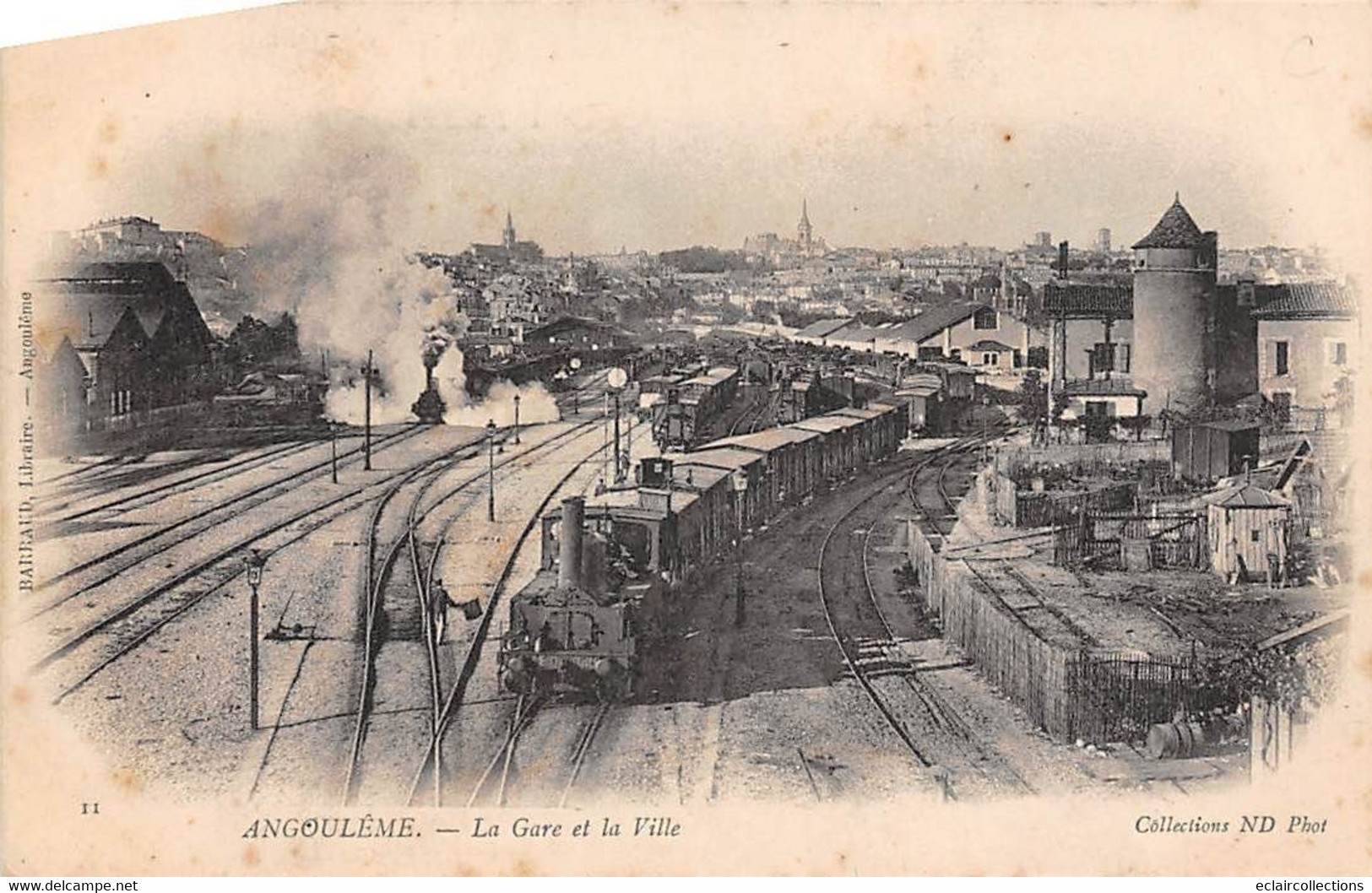 Angoulême         16           Intérieur De La Gare Et La Ville    N° ND 11  (voir Scan) - Angouleme