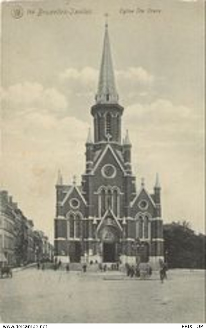 REF3958/ CP-PK Ixelles - Bruxelles Eglise Sainte Croix Animée - Ixelles - Elsene